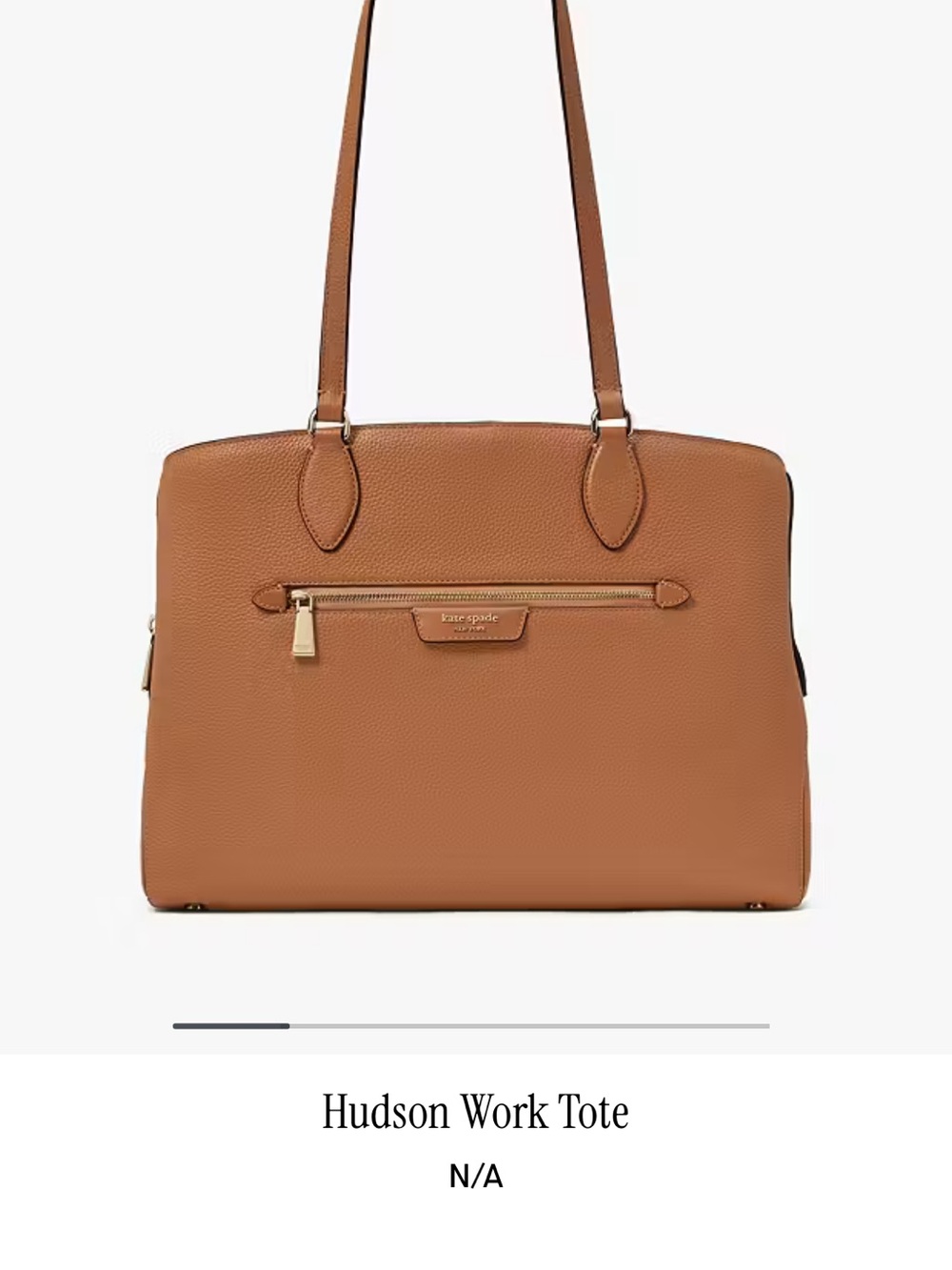kate spade tan pebbled leather work tote